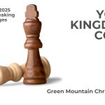 Chess pieces on a white background highlighting spiritual leadership at Green Mountain Christian Church.